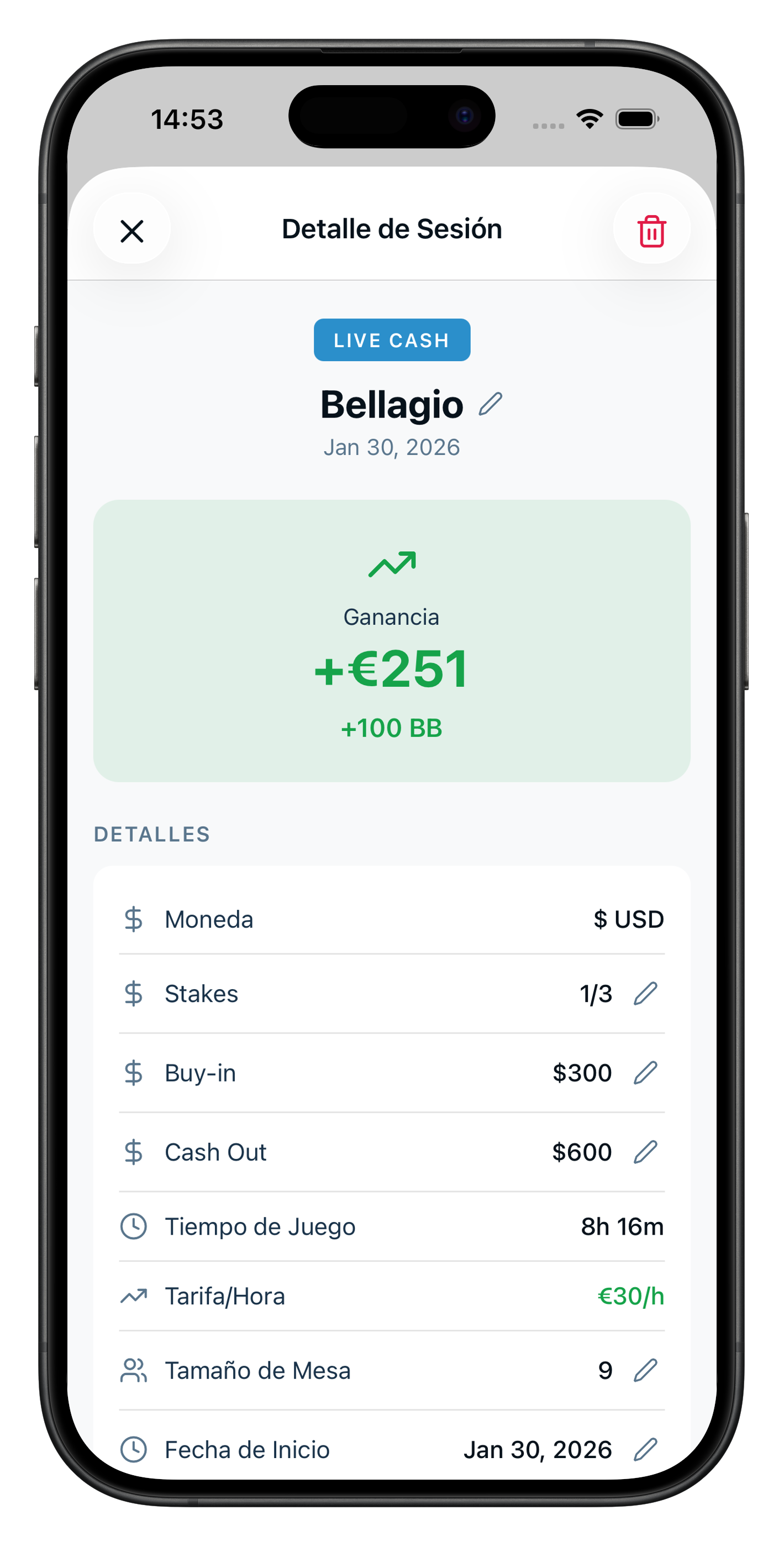 Registro Fácil
con Detalles Completos