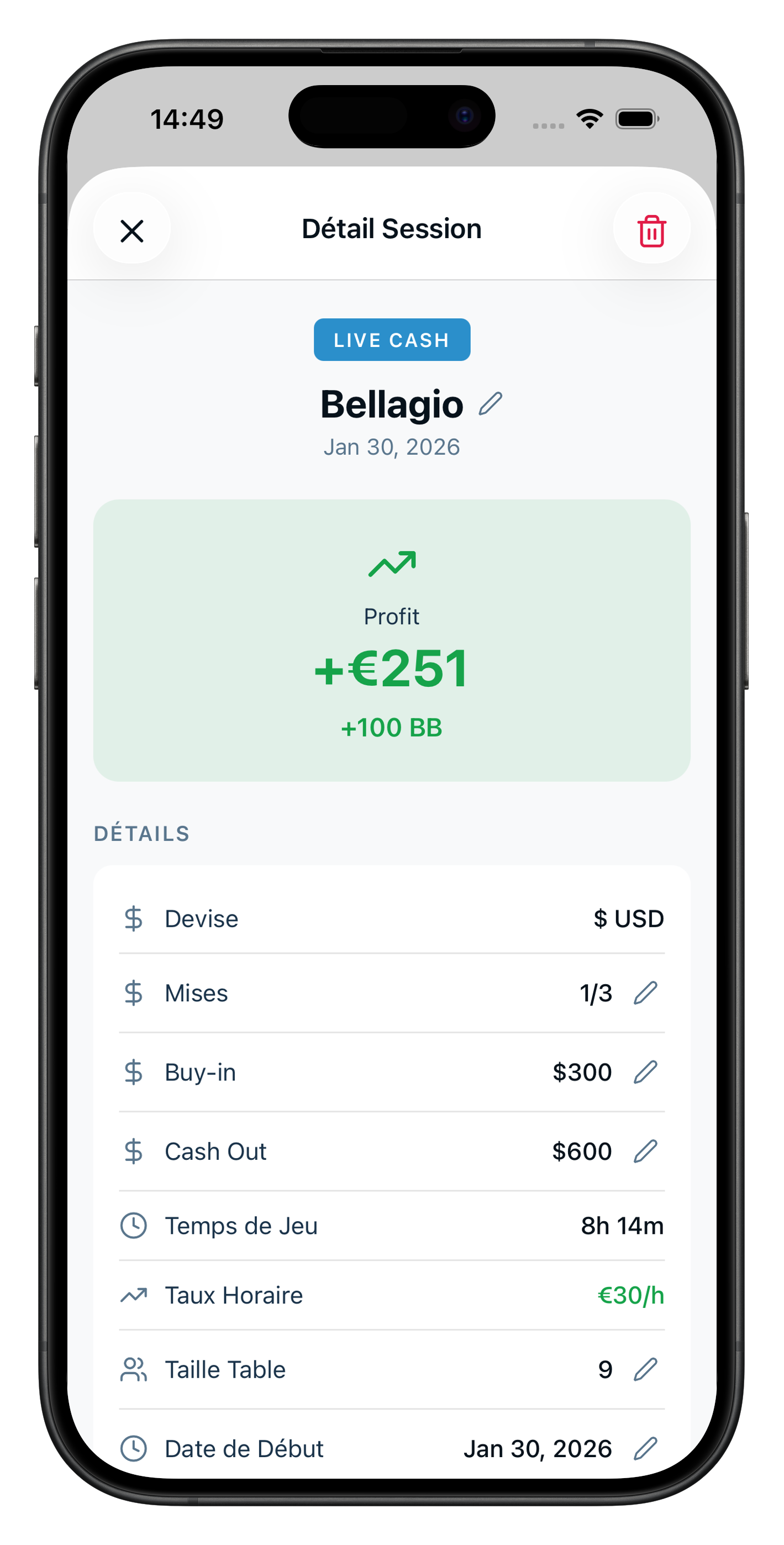 Enregistrement Facile
avec Détails Complets