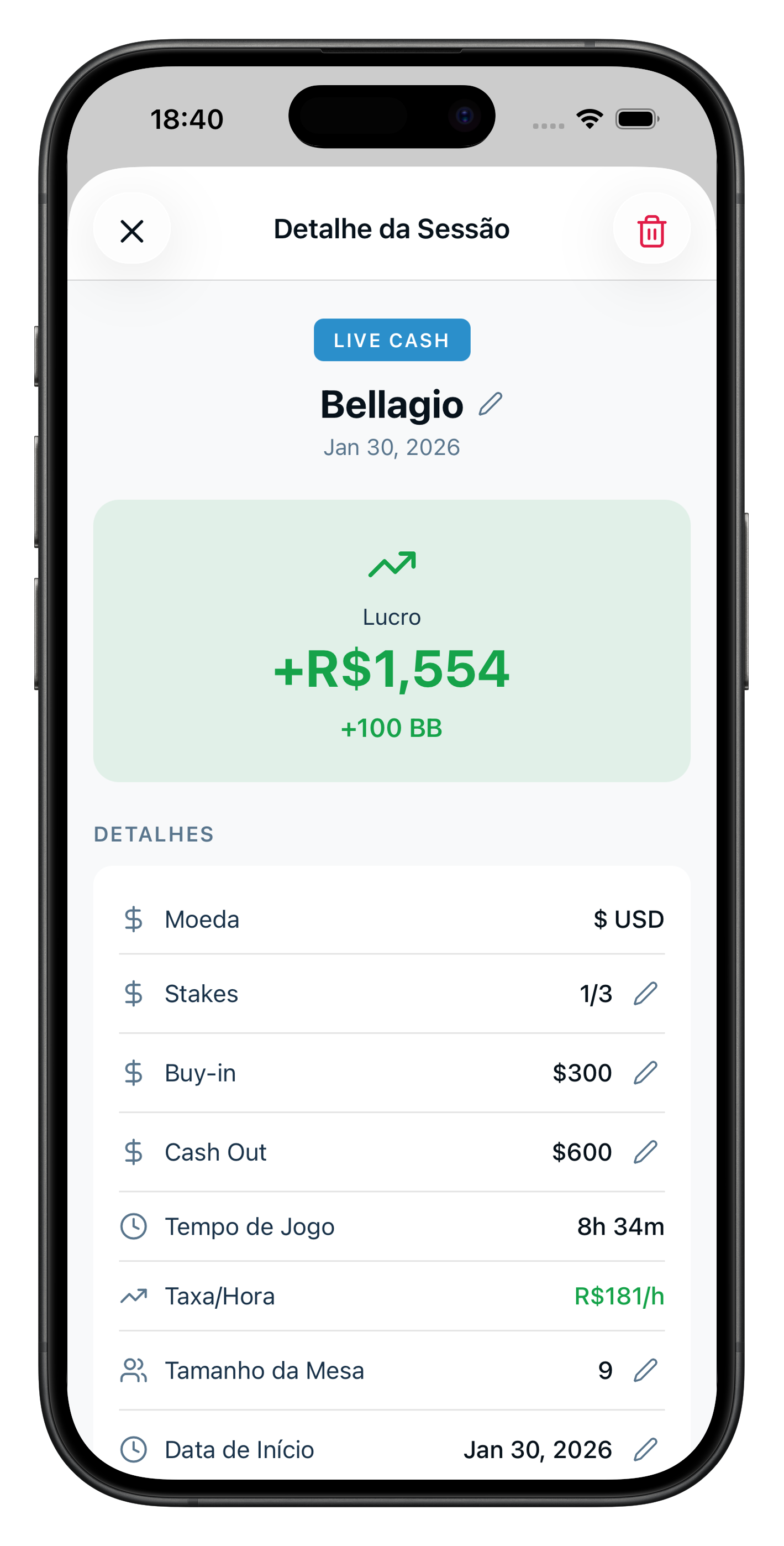 Registro Fácil
com Detalhes Completos